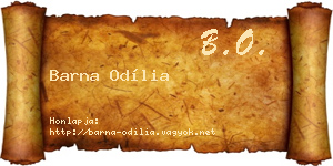 Barna Odília névjegykártya
